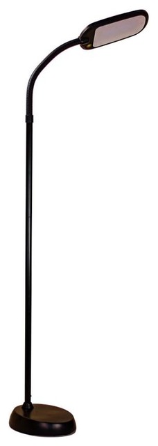 Slim Design LED Bright Reader Natural Daylight Full Spectrum Floor Lamp, Black