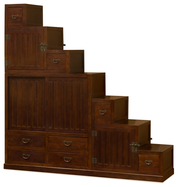 Japanese Style Step Tansu Chest Asian Accent Chests And