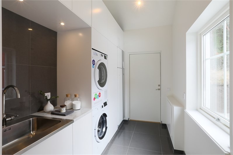 Design ideas for a scandinavian laundry room in Stockholm.