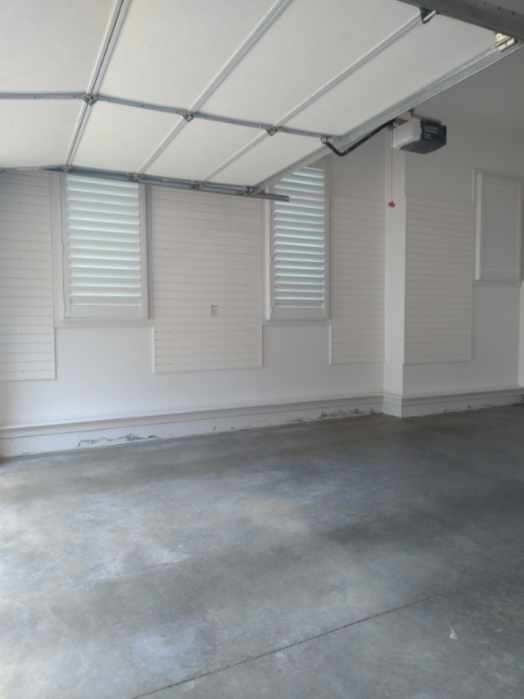 Garage with Cabinets & Slat Wall