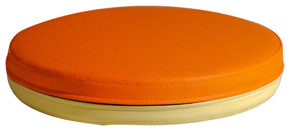 round leather chair pad