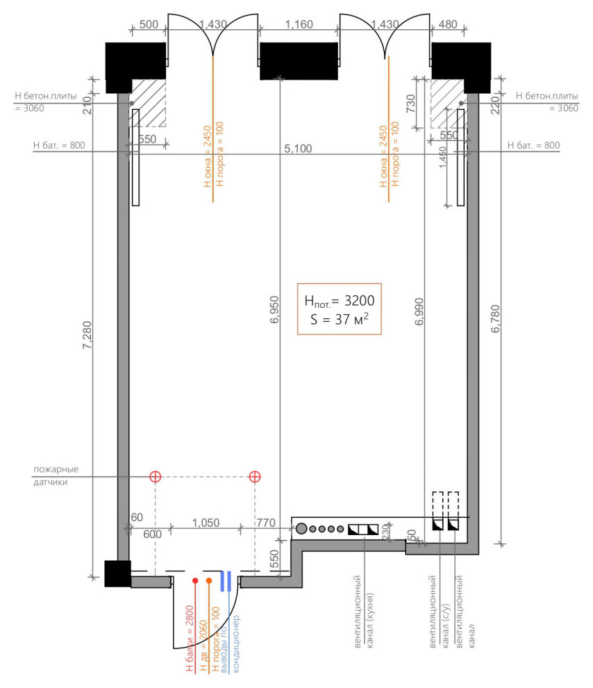 Поиск планировки: 4 варианта + финал для «евродвушки» на Садовом | Houzz  Россия