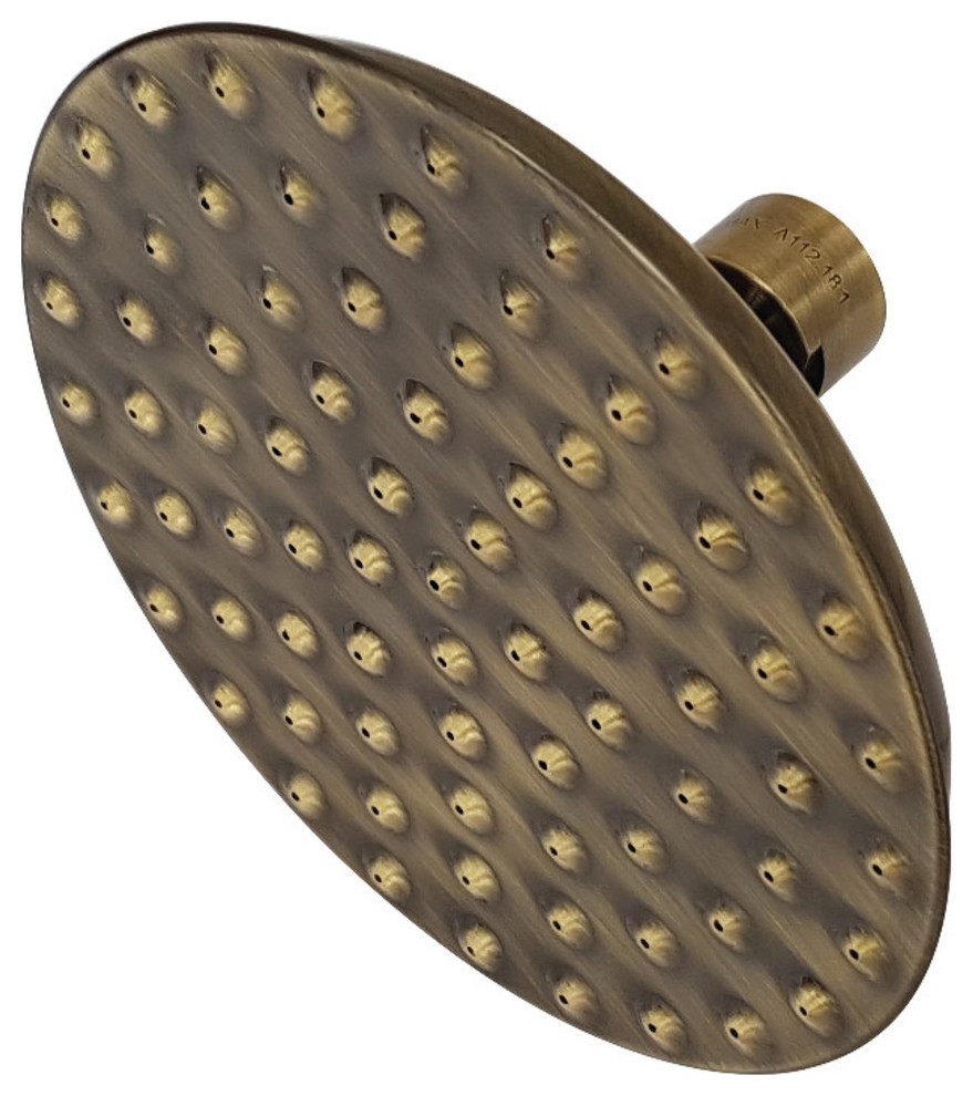 K135A3 Victorian 51/4 in. Diameter Brass Showerhead, Antique Brass