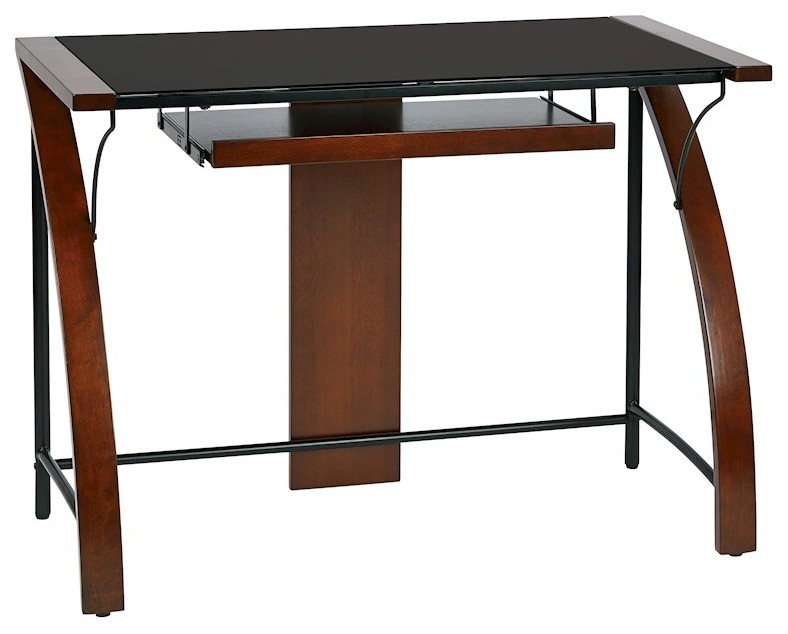 Osp Designs Emette 40 Computer Desk Cherry Finish Transitional Osp Designs Emette 40 Computer Desk
