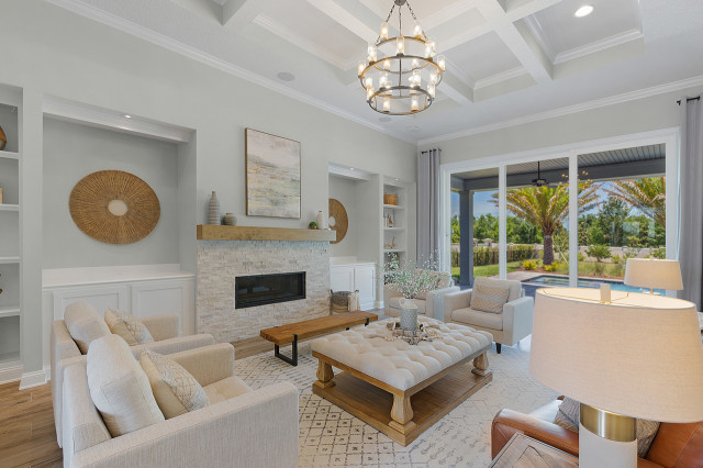 St Augustine Home Plan Model costero-sala-de-estar