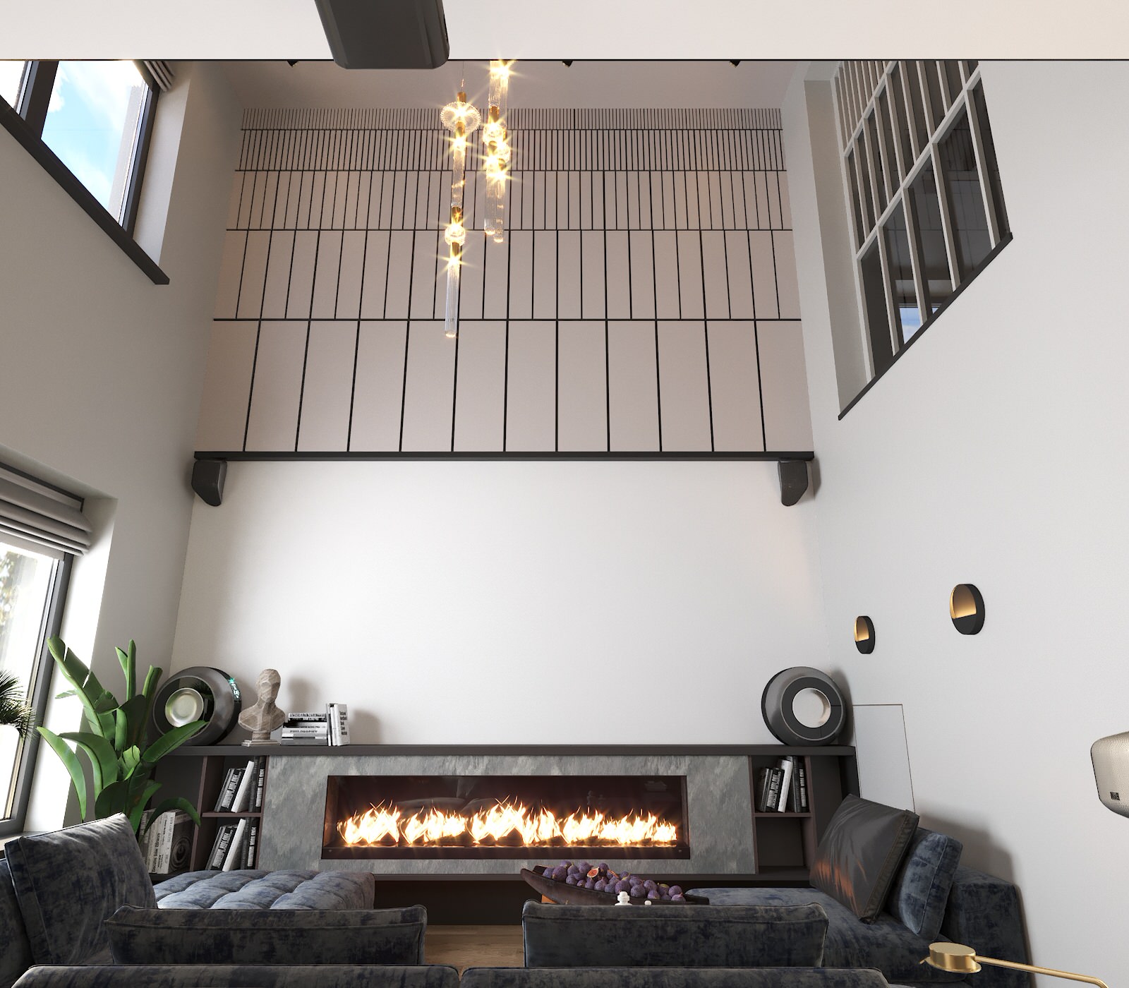 Дом с 2х светной гостиной