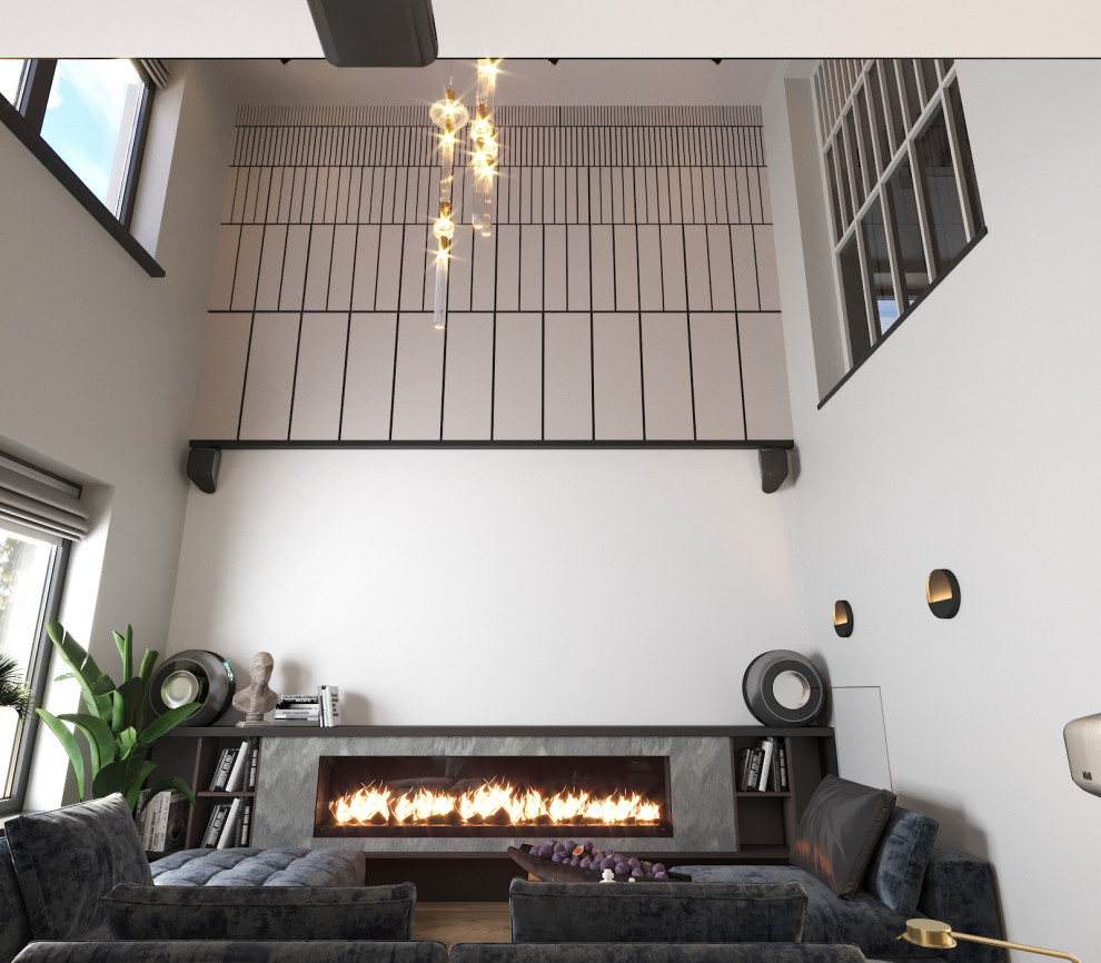 Дом с 2х светной гостиной