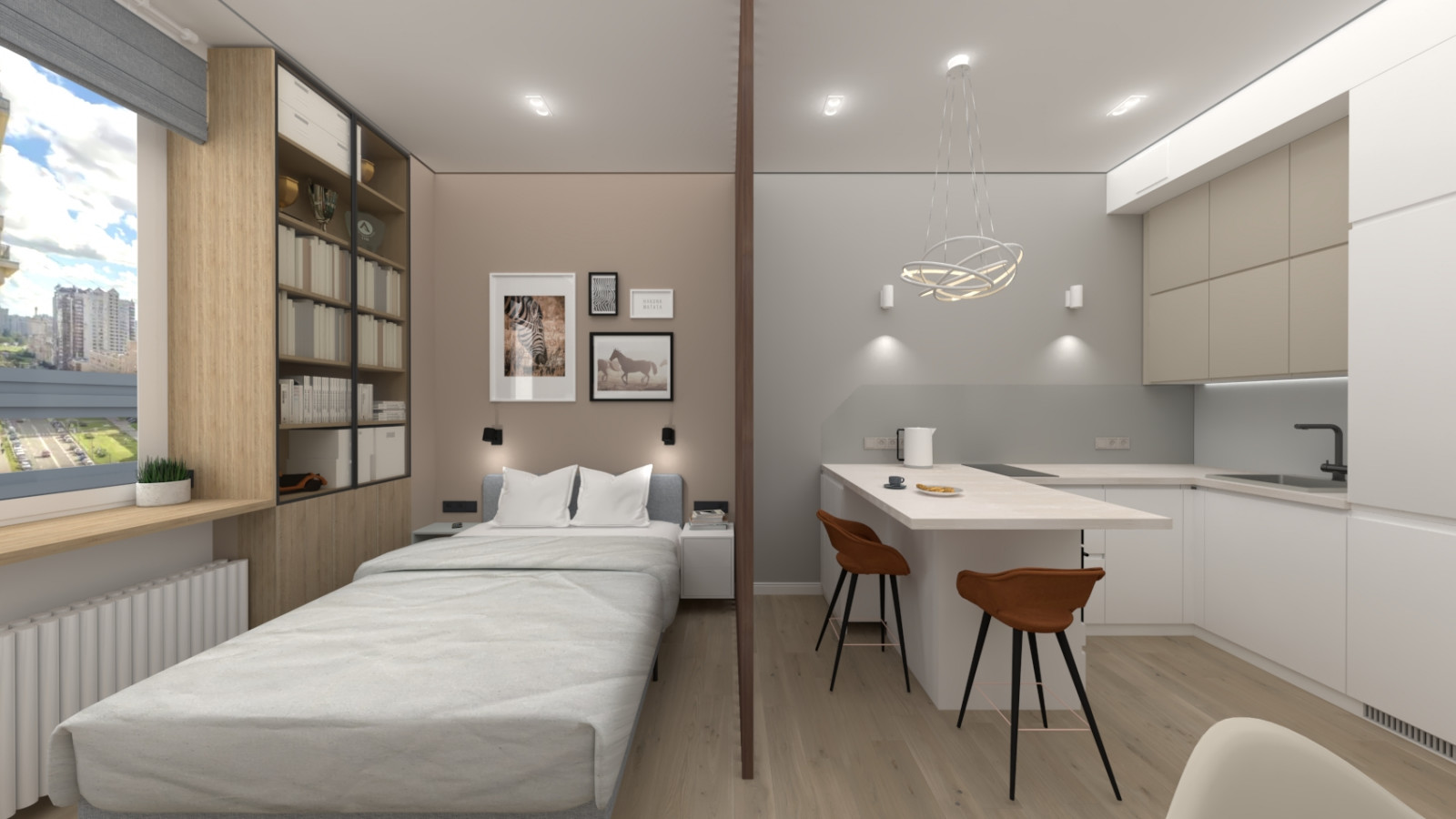 Квартира-студия 28 кв.м для студента