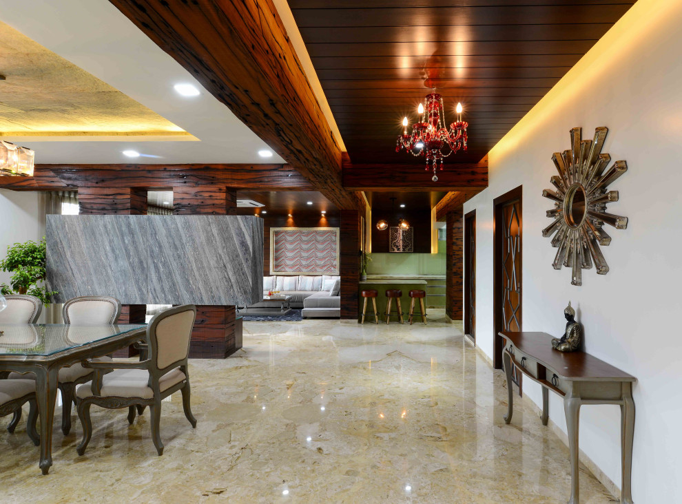 This is an example of a country home design in Hyderabad.