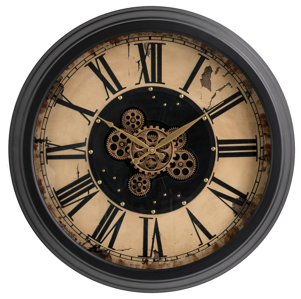 Heavy Ornate Brass Clock/Vintage BrassFrame Clocks/ Tabletop Brass