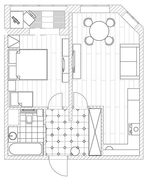 Однокомнатная квартира превращается в двухкомнатную