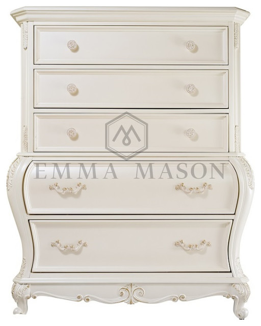 Acme Chantelle 5-Drawer Chest in Pearl White 23546 PROMO