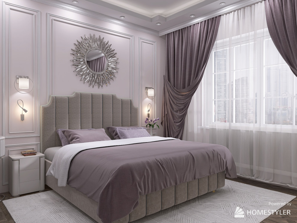 Проект в стиле "Неоклассика". Трехкомнатная квартира 63 кв.м