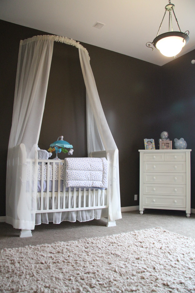 Nursery - transitional nursery idea in Omaha