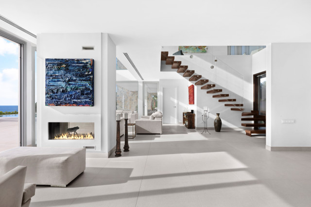 Reforma  y ampliaci&oacute;n de vivienda unifamiliar aislada  - Cala Pi contemporain-salon