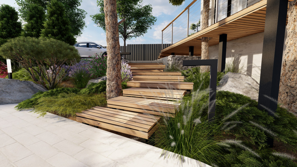 Сад: "Гармония высот и зелени"