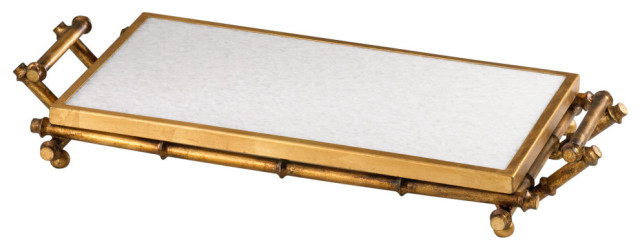 Bamboo Tray in Gold