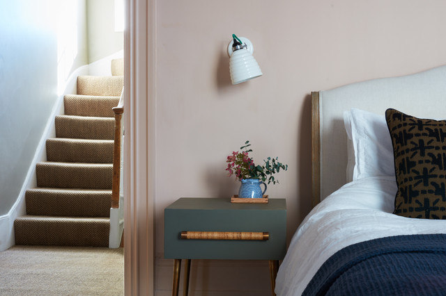 Refurbishment and extension of Grade II listed East London Victorian Townhouse eclectic-bedroom
