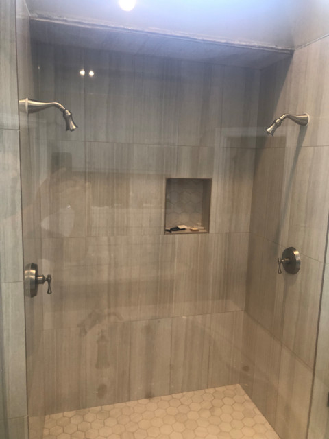 Custom tile shower detail