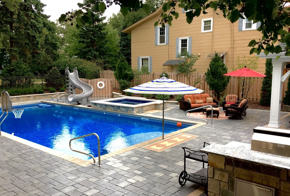 Naperville Traditional Pool Chicago by CMS Landscapes