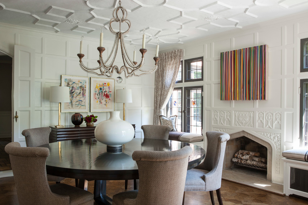 Transitional dining room in Chicago.