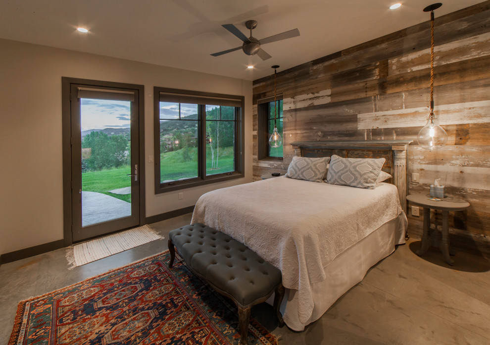 Inspiration for a country bedroom in Denver.