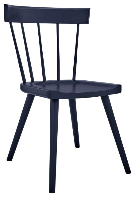 Sutter Wood Dining Side Chair, Midnight Blue