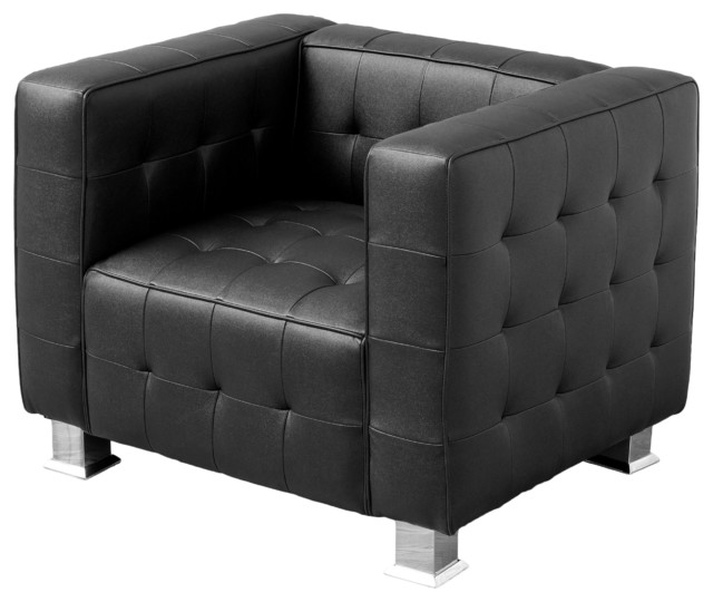 Decco Modern Club Chair Contemporary Armchairs And Accent Chairs Decco Black Modern Club Chair