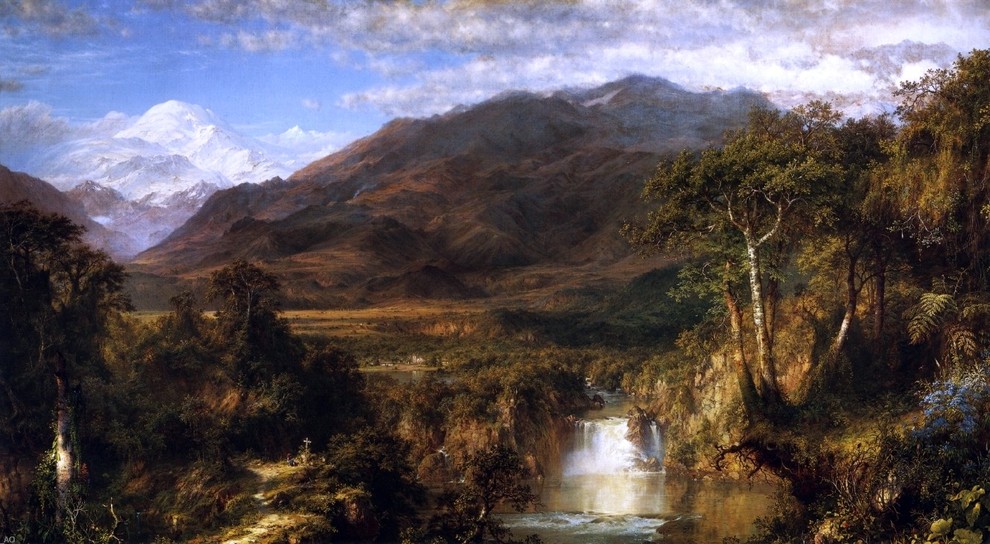 Frederic Edwin Church The Heart of the Andes, 14"x28" Premium Archival Print