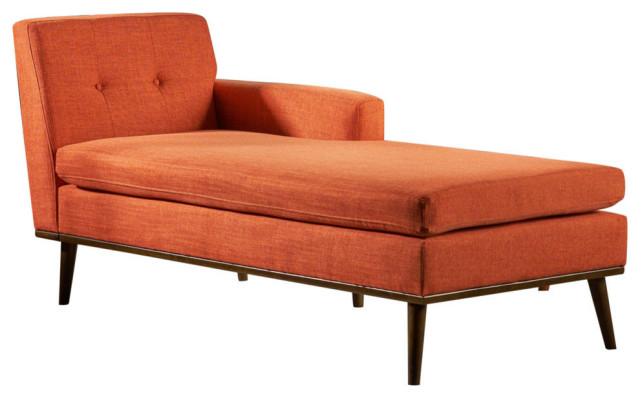 GDF Studio Sophia Mid-Century Modern Fabric Chaise Lounge - Midcentury -  Indoor Chaise Lounge Chairs - by GDFStudio | Houzz