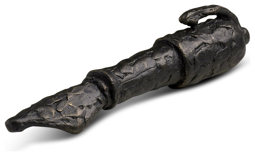 Rustic Iron Hand Forged Fountain Pen Sculpture Paper Weight