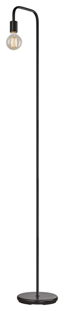 Holden 70" Black Floor Lamp, Satin Black