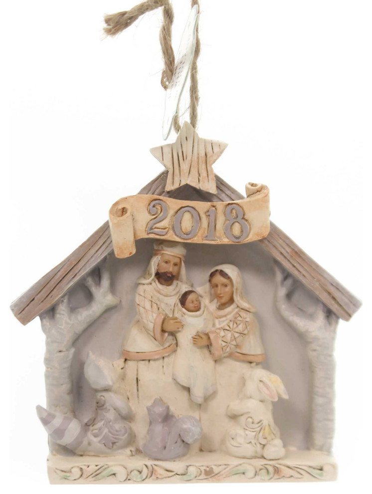Jim Shore WHITE WOODLAND NATIVITY 2018 Polyresin Heartwood Creek