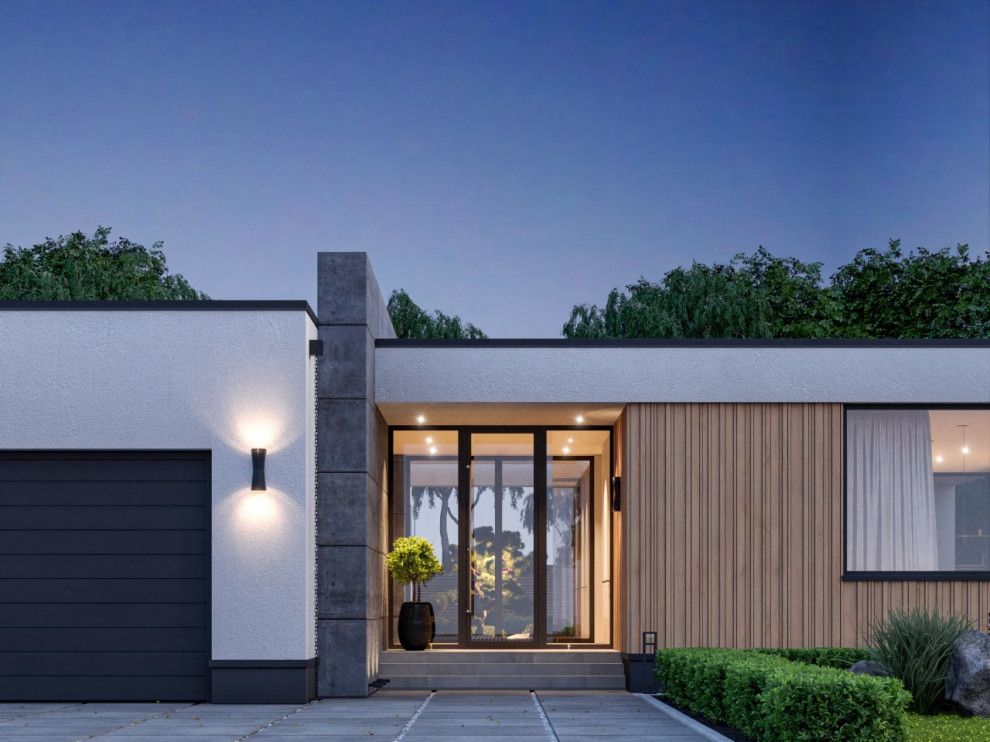 Проект одноэтажного жилого дома в пригороде г. Истра