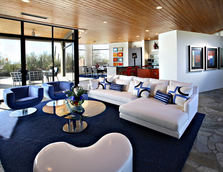 This is an example of a modern living room in Phoenix.
