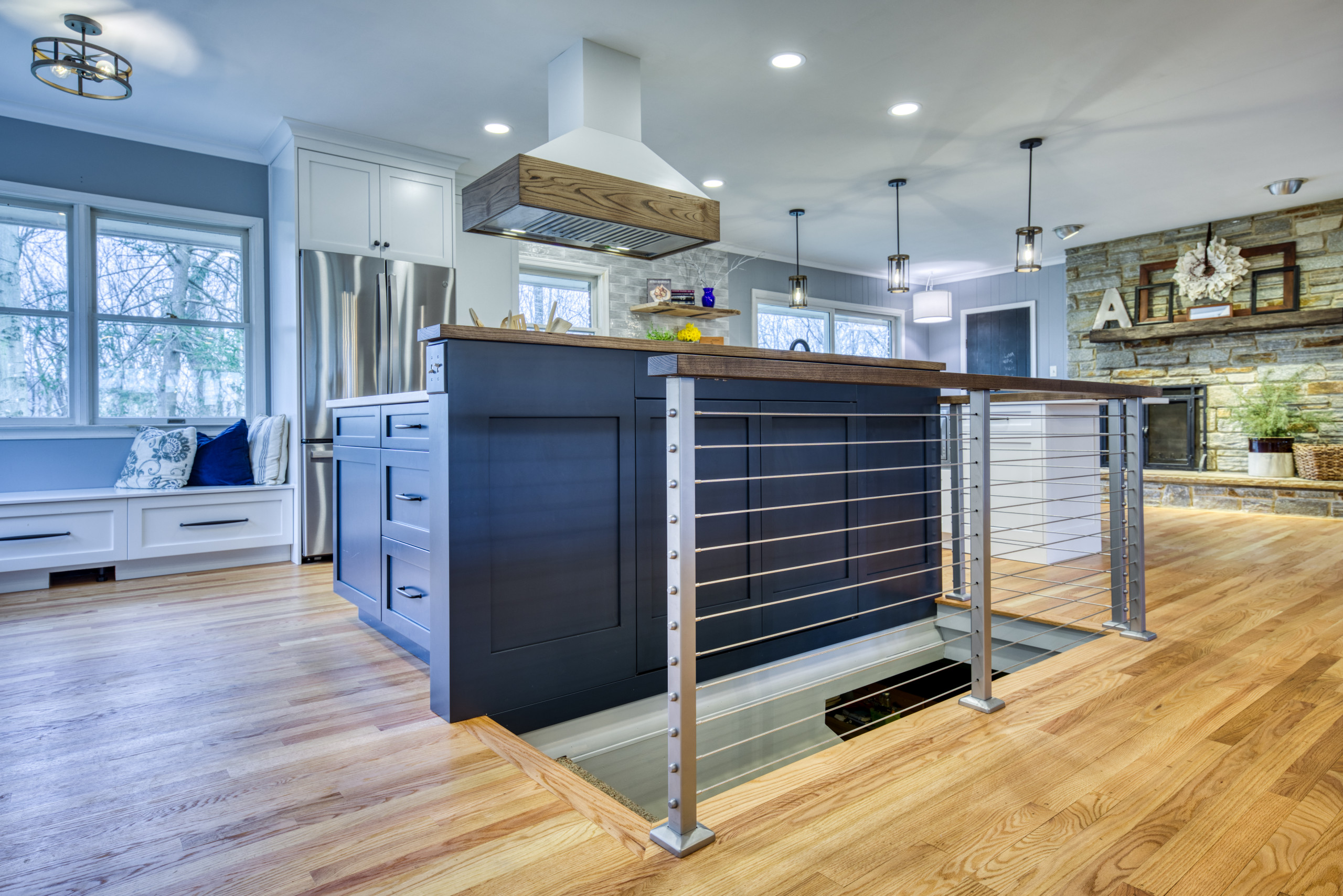 Montford- Modern Day Two Tones Kitchen with a Mix of Farmhouse