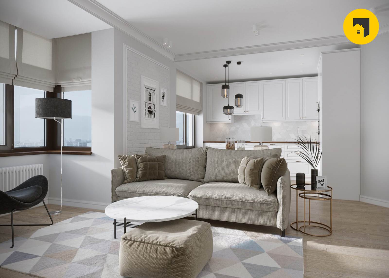 Дизайн-проект евродвушки в Рыбацком