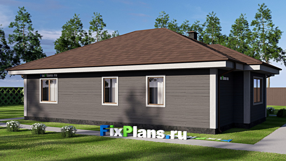 Проект одноэтажного дома 12х15м S120м2 F-17027