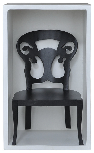 Guild Master Artifacts Chair Shadow Box Grain De Bois Noir