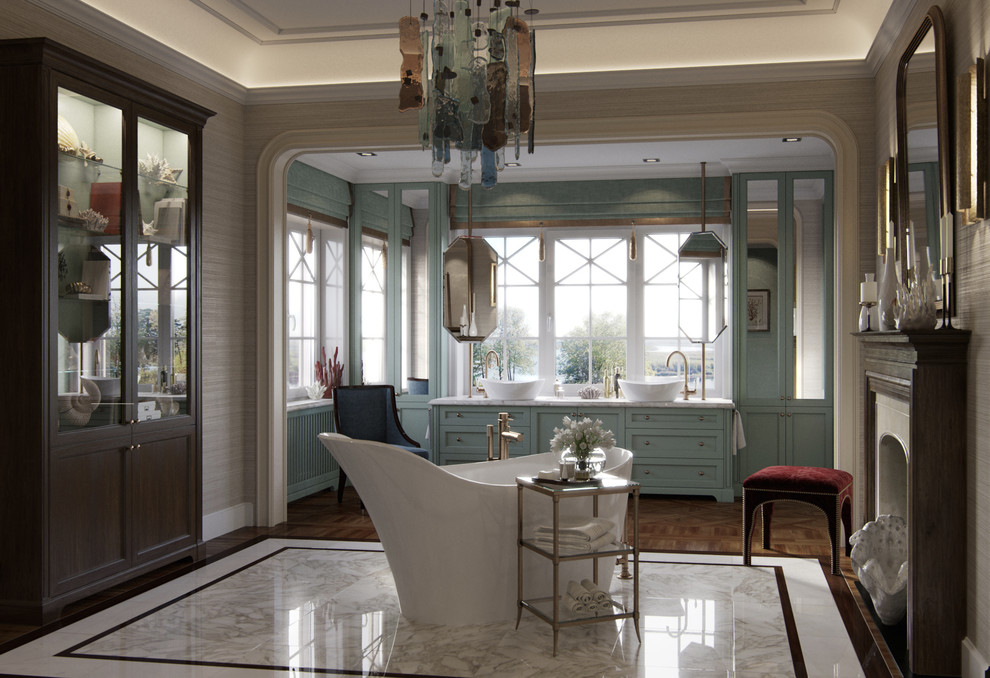 Проект большой ванной комнаты в загородном доме