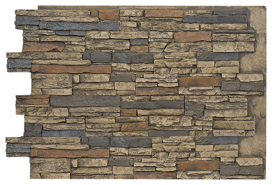 outdoor kitchen faux stone wall diy