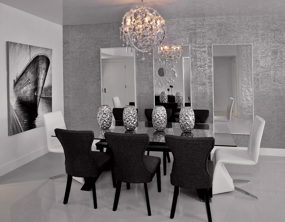 Modern Fusion - Contemporary - Dining Room - Miami - by Perla Lichi LLC ...