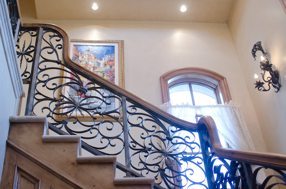 Inspiration for a mediterranean staircase in Oklahoma City.
