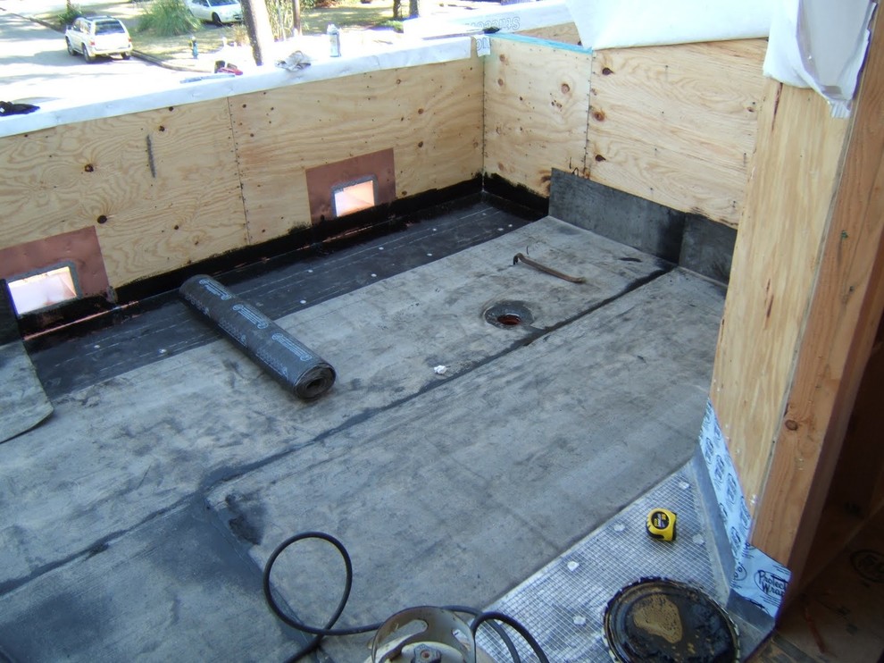 Waterproofing a balcony.