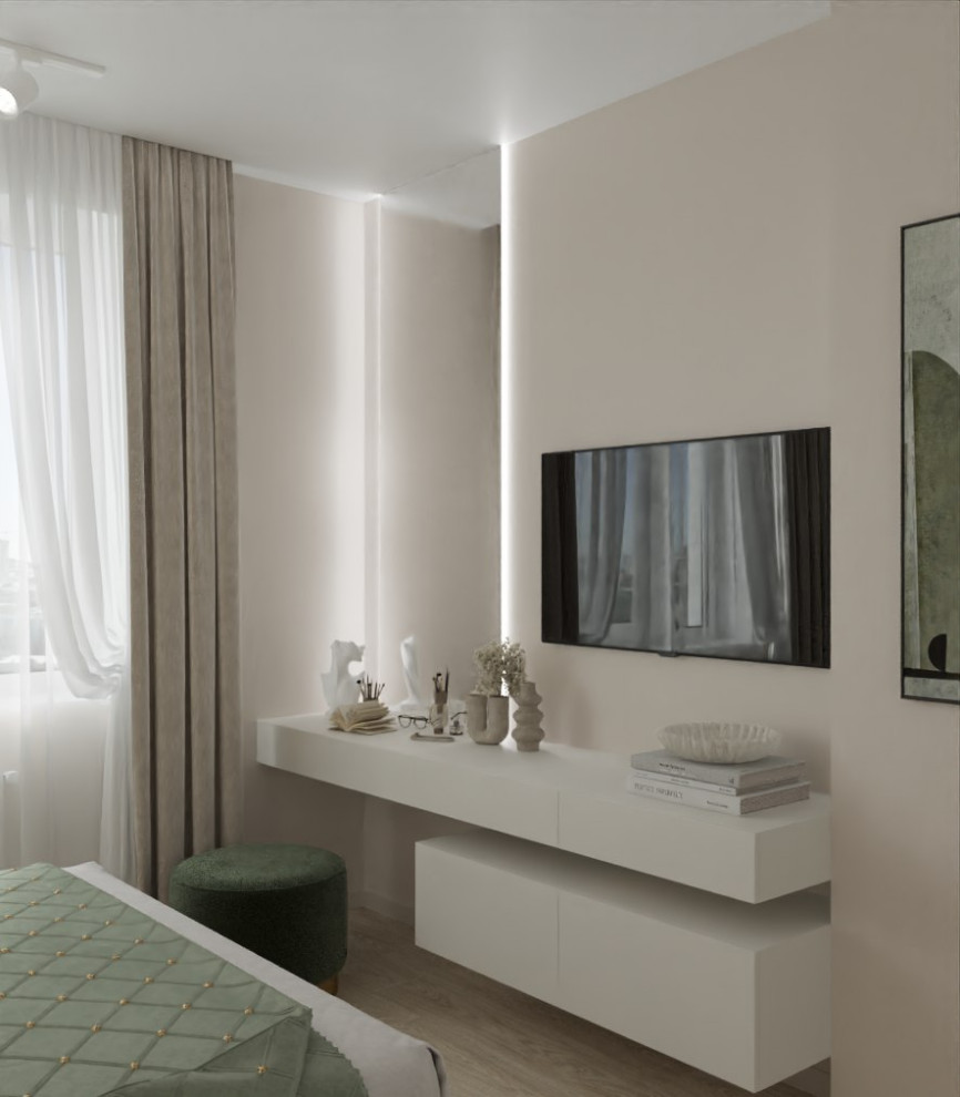 Двухкомнатная квартира в зеленых тонах