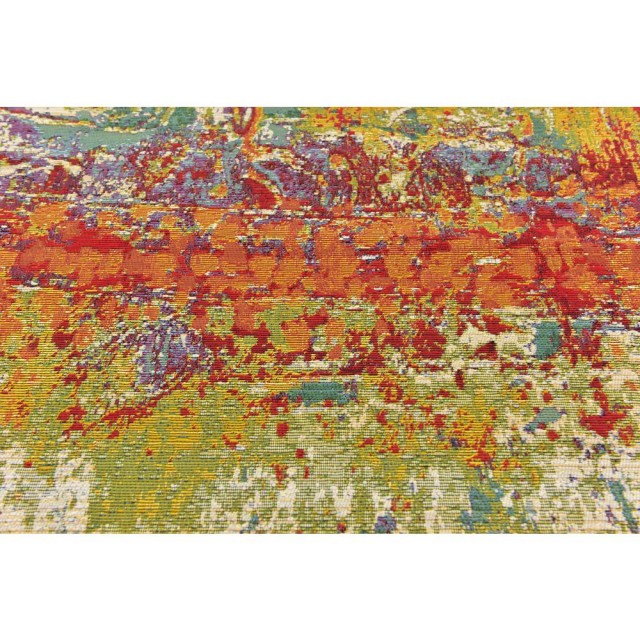 Unique Loom Outdoor Crumpled Rug, 4'x6' Contemporary Outdoor Rugs