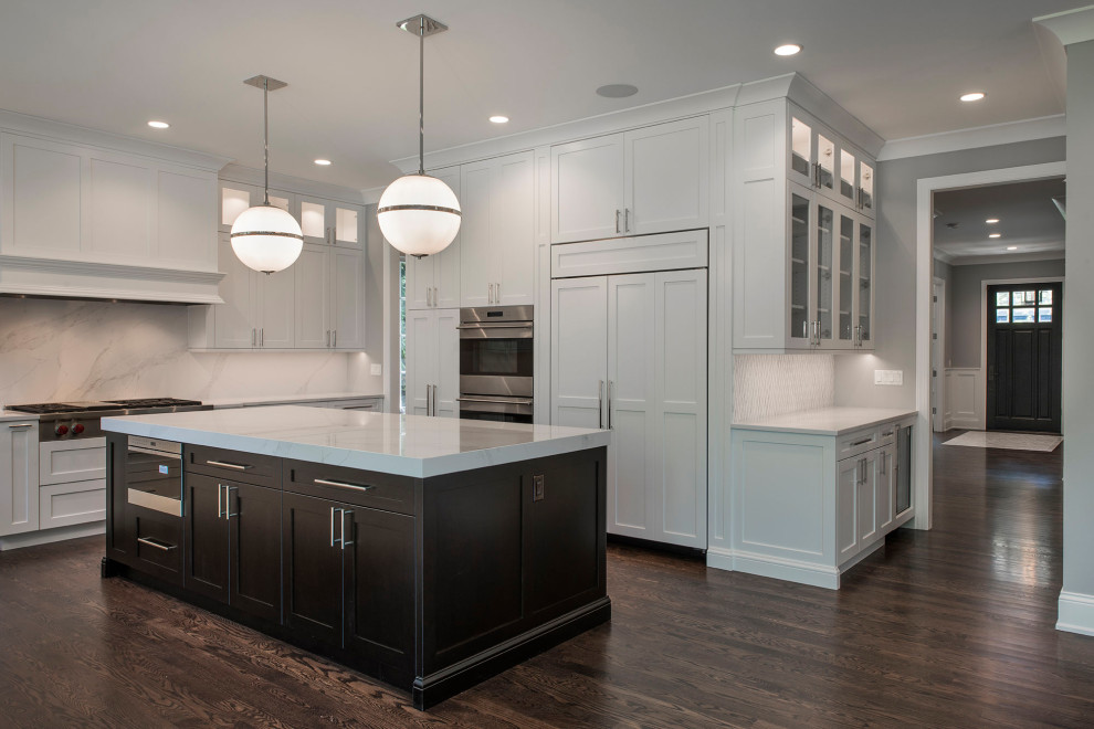 Transitional home design photo in Chicago