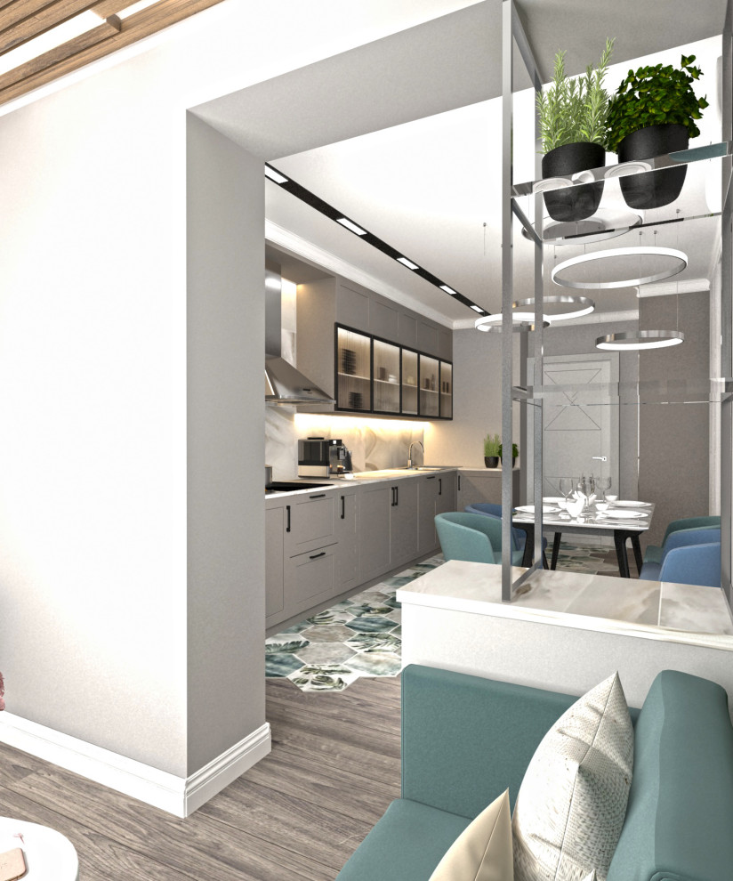 Трехкомнатная квартира в современном стиле в г. Новороссийск