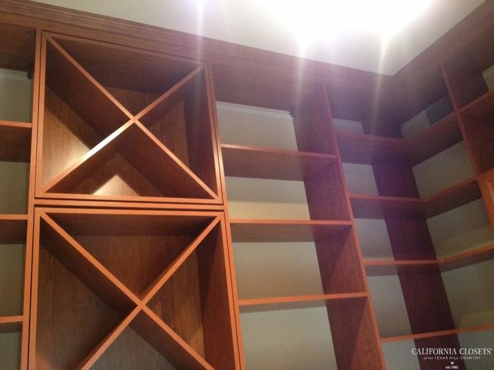 Example of a transitional kitchen pantry design in Austin