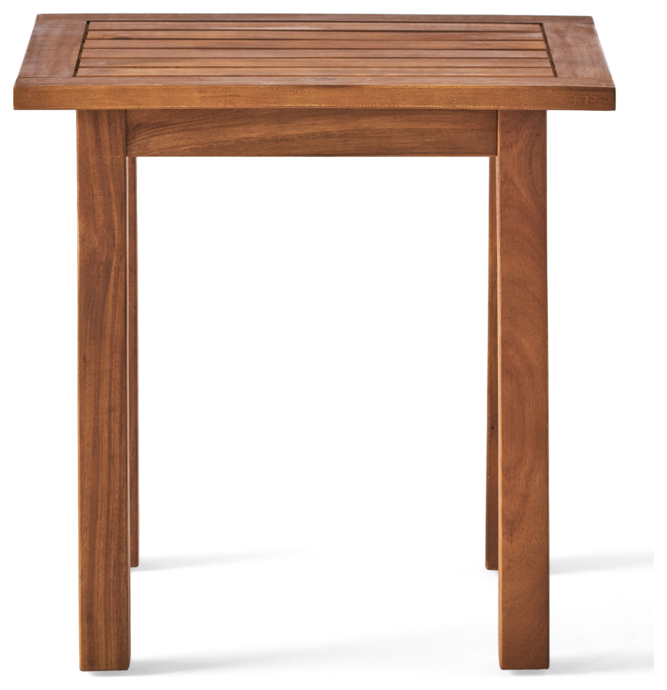 GDF Studio Sadie Acacia Accent Table Transitional Outdoor Side Tables by GDFStudio Houzz